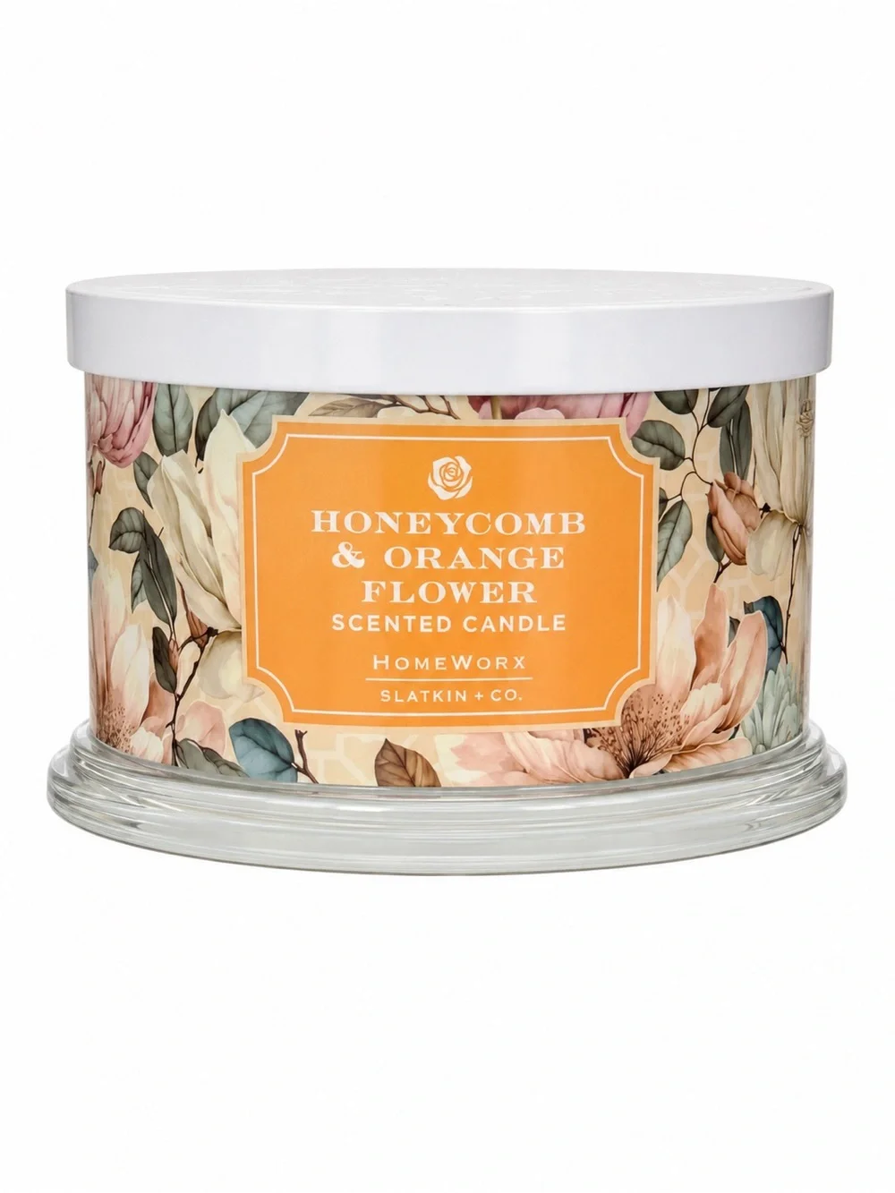 Homeworx Honeycomb & Orange Flower 3-Wick Scented Candle - Orange